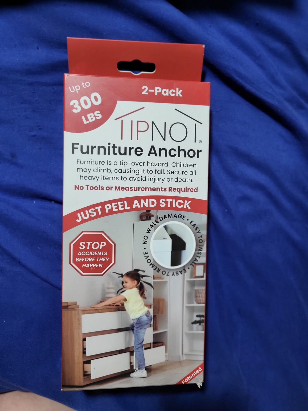 Red Furniture Anchor - 2-Pack